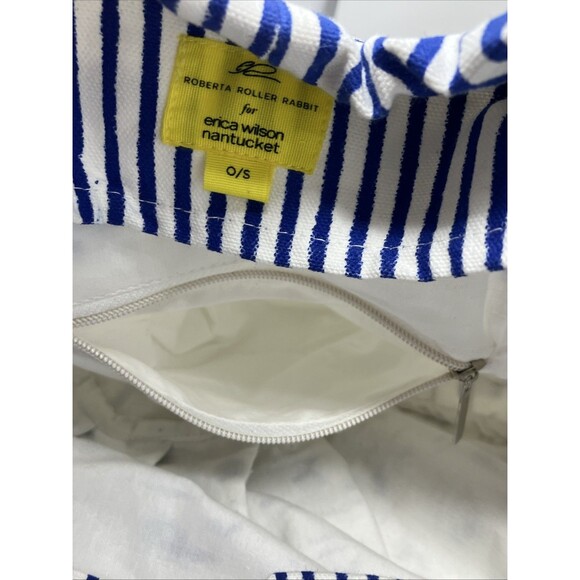 Roberta Roller Rabbit Canvas Tote Bag Cotton Whale Nautical Mom Handbag Beachy - Picture 13 of 14